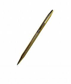 Ручка подарочная DV син.  корпус метал. золотистый